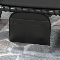 Outsunny Set 2 sdraio pieghevoli con cuscino e schienale regolabile, Nero(m-5)