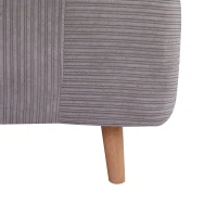 HOMCOM Fotoliu Extensibil 2-În-1 Reglabil pe 3 Niveluri cu Șezut Mare, Canapea Extensibilă, 82x87x89 cm, Gri(m-8)