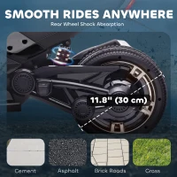 AIYAPLAY 12V Kids Electric Ride On Car with 3 Wheeler, MP3 Player, Horn, 2 Speeds, LED Lights for Boys & Girls Ages 3-8, Black(m-6)