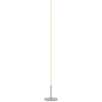 HOMCOM Lampadaire LED, lampadaire sur pied salon à intensité variable, télécommande, interrupteur à pied, Ø20x150cm, argent