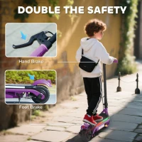 AIYAPLAY Electric Scooter for Kids Aged 6-14 Years, with Colourful Lights, Purple(m-8)