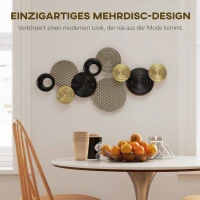 HOMCOM wanddecoratie, 3D-design, metalen frame, veelzijdig inzetbaar, meerkleurig(m-4)
