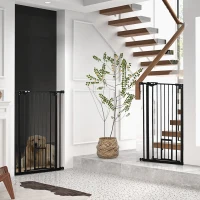 PawHut Lot de 2 barrières de sécurité animaux de 104H cm avec système de double verrouillage sans percage de 74 à 80 cm(m-10)