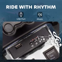 AIYAPLAY 12V Kids Electric Ride On Car with 3 Wheeler, MP3 Player, Horn, 2 Speeds, LED Lights for Boys & Girls Ages 3-8, Pink(m-8)