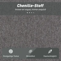 HOMCOM 2-Sitzer-Schlafsofa aus Schaumstoff, Schlafcouch mit breiten Armlehnen, 2 Kissen, 360 kg Belastbarkeit, Grau(m-8)