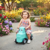 AIYAPLAY 3(m) Four-Piece Ride on Kids Roller Coaster w/ Non-Slip Steps, for Ages 2-5 Years - Orange(m-8)