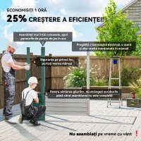 Outsunny Sopron Gradina 8×4 ft – Otel Galvanizat pentru Depozitare(m-4)