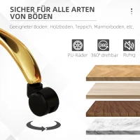Vinsetto Schreibtischstuhl, höhenverstellbarer Bürostuhl mit Teddy-Fleece-Optik 58 x 56 x 68-76 cm Weiß(m-6)