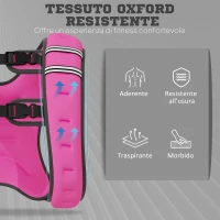 HOMCOM Giubbotto Zavorrato 8kg Traspirante con Tasca Portaoggetti e Spallacci, in tessuto Oxford, 40x35 cm, Rosa(m-4)