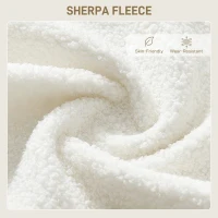 HOMCOM Fotoliu pentru Living în Stil Modern cu Spătar Ergonomic Crem(m-6)