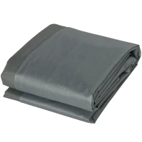 Outsunny 205x192cm Outdoor Garden Rattan Furniture Protective Cover Water UV Resistant Grey(m-9)