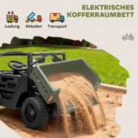 AIYAPLAY Elektrofahrzeug, 2 Motoren, Kofferraum, UTV-Design, Musikfunktion, Grün(m-5)