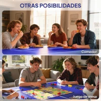 SPORTNOW Mesa de Ping-Pong Plegable con 4 Ruedas Red 2 Palas y 3 Pelotas para Interior y Exterior 274x152,5x75,5 cm Azul(m-8)