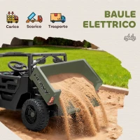 AIYAPLAY Macchina Elettrica Bambini 12V con Telecomando, Sospensioni, Bagagliaio e Musica, Età 3-8 Anni, Verde(m-5)