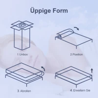 HOMCOM Ergonomische Matratze, Gedächtnis-Schaumstoff, 7-Zonen-Unterstützung, Taschenfedern(m-9)