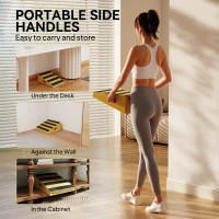 SPORTNOW Portable Slant Board, Adjustable Incline Board Calf Stretcher with Extra Side-Handle Design for Home Gym(m-6)