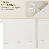 kleankin Dulap de Depozitare Organizator Independent pentru Baie de Podea cu 2 Usi, 2 Sertare si Raft Reglabil, Alb(m-7)