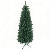 HOMCOM Albero di Natale Artificiale 182.88cm con 479 Rami, Design Alto e Stretto con Base Pieghevole, Verde(m-11)