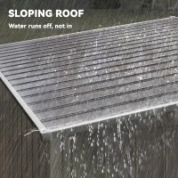 Outsunny Casă din Metal Galvanizat 7 x 5ft, cu Ușă Glisantă(m-7)