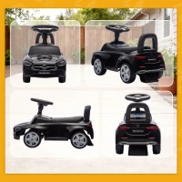 AIYAPLAY Macchina per Bambini Licenza Mercedes Benz con Clacson e Spazio Portaoggetti, 65x28x39 cm, Nero(m-9)