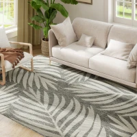 HOMCOM UV Resistant Indoor & Outdoor Area Rug, Easy-Cleaning Machine Washable Rug for Patio, Garden, Kitchen, Bathroom or Living Room, 230 x 160 cm, Grey(m-10)