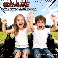 AIYAPLAY 24V Electric Ride on Car, 2-Seater Electric Car for Kids with Remote, Bluetooth, Soft Start, Suspension Spring, Orange(m-6)