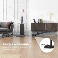 HOMCOM Tapis de course électrique pliant 2 en 1, 1-10 km/h, tapis de marche électrique avec télécommande 130 x 59 x 96 cm noir(m-9)