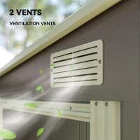 Outsunny Casă din Metal Galvanizat 7 x 5ft, cu Ușă Glisantă(m-8)