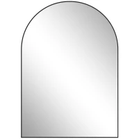 HOMCOM 50 x 70cm Arched Home Mirror - Black(m-1)