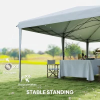 Outsunny 6 x 3(m) Garden Large Gazebo Canopy Waterproof Outdoor Party Tent Marquee(m-7)