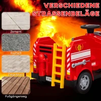 AIYAPLAY Feuerwehrauto, Elektro-Kinderauto, max. 3 km/h, Sirene, Blaulicht, Werkzeuge, für Kinder 3-5 Jahre(m-9)