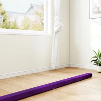SPORTNOW Poutre gymnastique pliable 240 cm en velours, poutre d'équilibre avec fond antidérapant, pour enfants et adultes, violet(m-8)