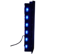 HOMCOM Led Wall Mounted Fireplace Curved Glass Electric Fire Place Fire Place 7 Colour Side Lights Slimline, 900/1800W, 65cm x 52cm(m-10)