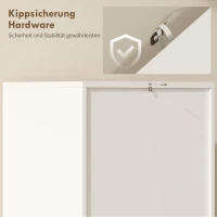HOMCOM Küchenschrank, 5-Ebenen-Aufbewahrungsschrank, verstellbare Regale, für Wohnzimmer, Küche, Vorratskammer, Holz, Weiß(m-6)