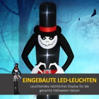Outsunny Halloween-Dekoration 3 m riesiger Sensenmann mit LED-Beleuchtung für Outdoor, IP44(m-5)