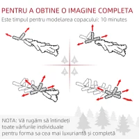 HOMCOM Brad de Crăciun Artificial cu 1309 Crengi, Pliabil cu Bază Metalică, Ø105x150 cm, Verde(m-7)