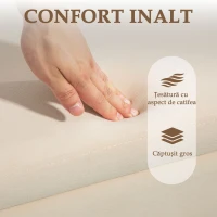 HOMCOM Bancă de Depozitare cu Șezut Tapițat și Picioare Lăcuite Aurii, 100x40x42 cm, Gri(m-5)