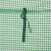 Outsunny Serre de jardin, serre de balcon, bâche renforcée PE, châssis en acier, porte zippée enroulable, 100 x 50 x 150 cm vert(m-8)