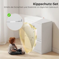 HOMCOM Aktenschrank Büroschrank Abschließbar Mehrzweckschrank aus Stahl mit 2 Türen, Verstellbaren Regalen Weiß(m-7)