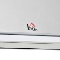 HOMCOM Wall Downflow Heater 2 Heat and Fan 1000W/2000W, Electric Space Heater with Timer Remote Oscillating, for Bedroom Home Office, White and Silver(m-10)