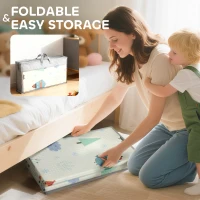 AIYAPLAY Foldable Baby Plat Mat Double Sided, Kids Floor Mat for Crawling, 200L x 150W cm, Car track and Owl Theme(m-6)