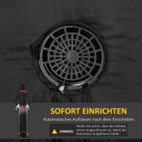 Outsunny Halloween-Dekoration 3 m riesiger Sensenmann mit LED-Beleuchtung für Outdoor, IP44(m-4)