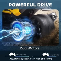 AIYAPLAY 12V Kids Electric Ride On Car with 3 Wheeler, MP3 Player, Horn, 2 Speeds, LED Lights for Boys & Girls Ages 3-8, Yellow(m-4)