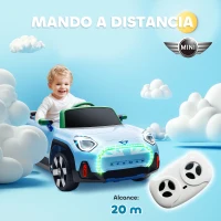 AIYAPLAY Coche Eléctrico para Niños de +3 Años MINI Concept Aceman con Bluetooth Mando a Distancia Motor Doble Azul(m-5)