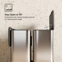 HOMCOM 8L Hanging Kitchen Bin, Rubbish bin with Lid and Removable Inner Bucket for Under Cabinet Door, Under Sink, Office(m-5)