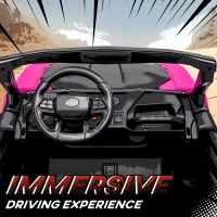 AIYAPLAY 24V Electric Ride on Car, 2-Seater Electric Car for Kids with Remote, Bluetooth, Soft Start, Suspension Spring, Pink(m-9)