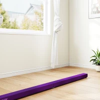 SPORTNOW Poutre gymnastique pliable 210 cm en velours, poutre d'équilibre avec fond antidérapant, pour enfants et adultes, violet(m-8)