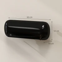 HOMCOM 2000W Ceramic Electric Heater with Fan, Adjustable Thermostat, Wall Mounted - Black(m-3)