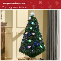 HOMCOM CHOINKA SZTUCZNA 120 CM STOJAK GWIAZDKI(m-5)