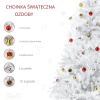 HOMCOM CHOINKA SZTUCZNA BIAŁA 150 CM STOJAK(m-4)